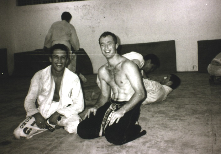Artemis BJJ Brazilian Jiu Jitsu Bristol interview with John Will, shown with Renzo in the mid 80s